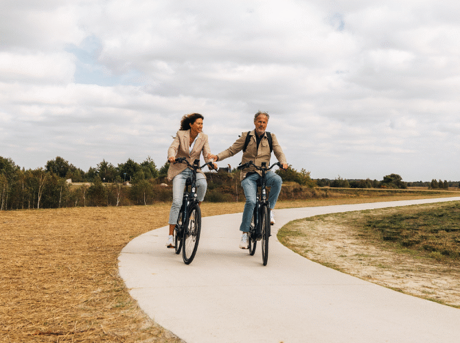 Sfeerafbeelding fietsen in Drenthe