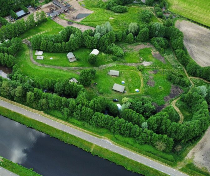 Luchtfoto Camping Buitenleven