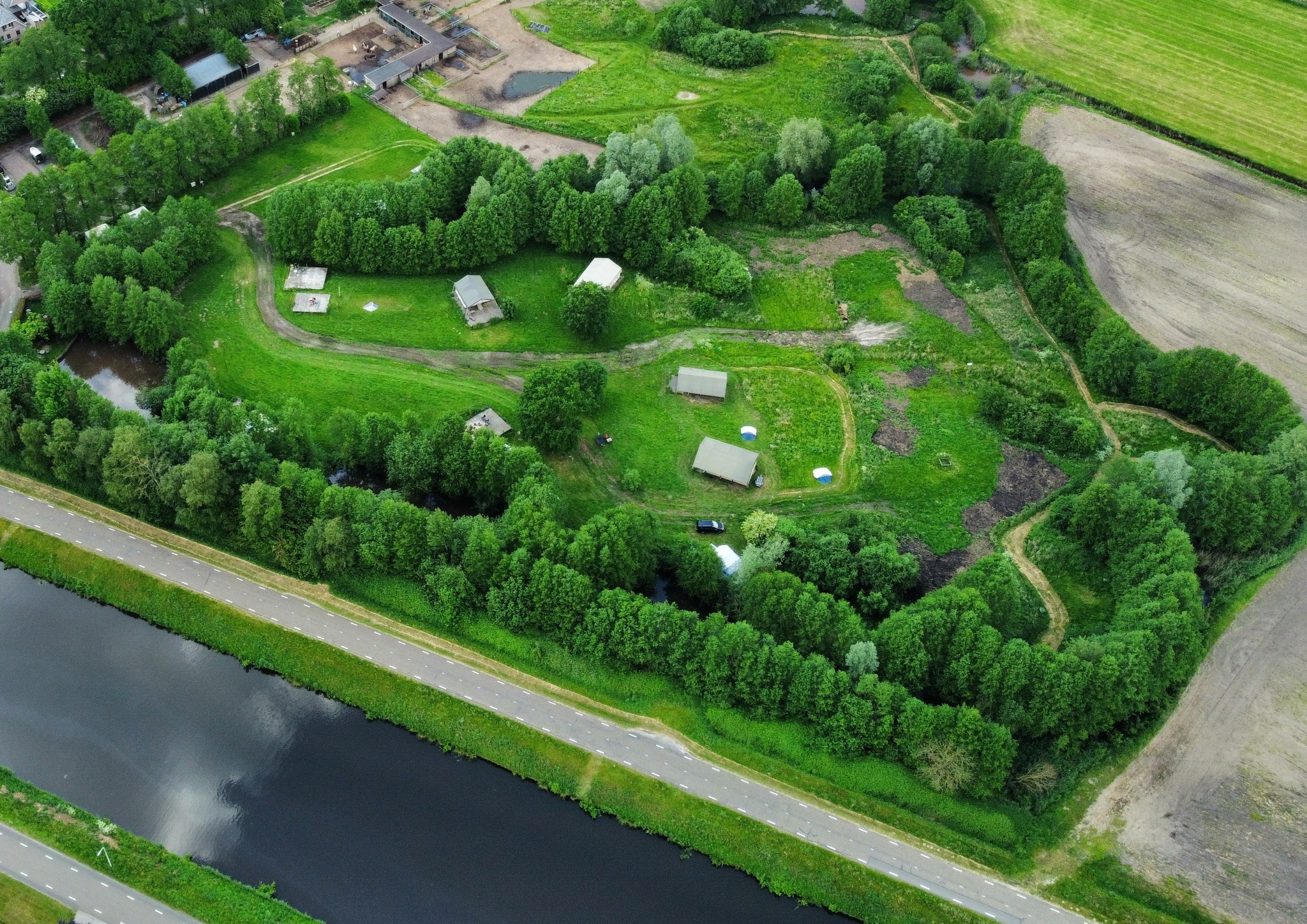 Luchtfoto Camping Buitenleven